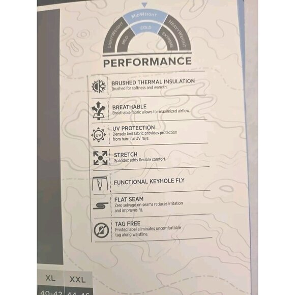 Mens Cuddl Duds Midweight Waffle Thermal Performance Base Layer Pant Size XXL - Picture 10 of 14